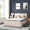 Flash Furniture Full Size Beige Fabric Platform Bed & Mattress HG-BM10-18-GG - alternate 1
